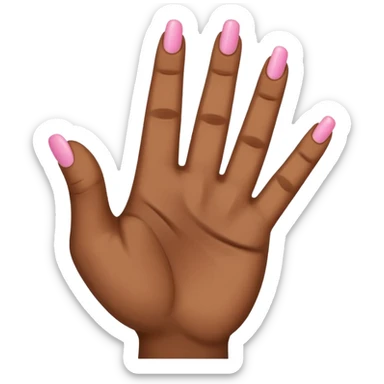 Brown skin hand with pinky out for a pinky promise sticker