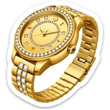 Crie um relógio de pulso cravejado de diamantes  sticker