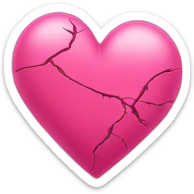 Pink growing broken heart sticker