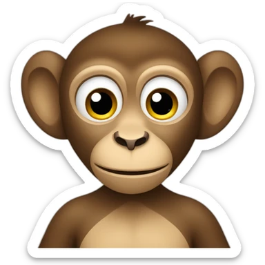 a monkey in the colors of Israel sticker