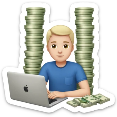 aktien experte er sitz am laptop und verdient durchs traden geld

geld sollte um ihn herum sein sticker