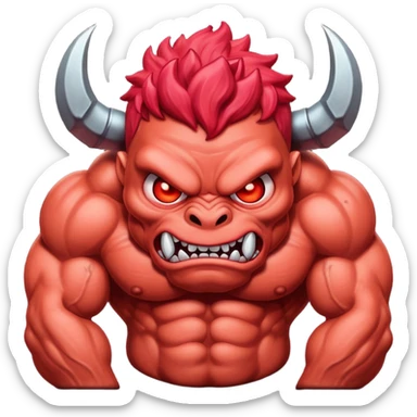 A monster that could destroy 1000 universe in 1 second and very buff  sticker