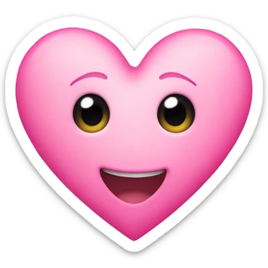 pink heart sticker