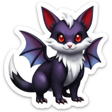 Shiny Dark Furret-Absol-Noibat-Noivern-Hybrid (Full body) sticker