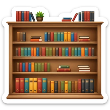 Beautiful bookshelf aesthetic  sticker