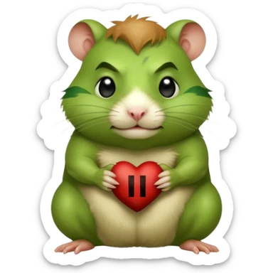 Diabolical hulk hamster saying the words I’m terry sticker