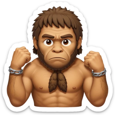 Can you make a emoji of a dumb Neanderthal  with his knuckles dragging on the ground? sticker