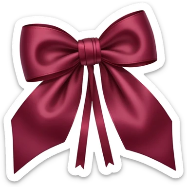burgandy bow sticker