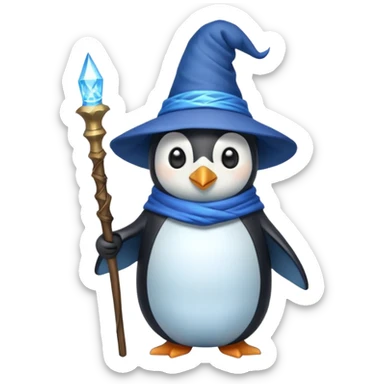 Penguin Wizard sticker