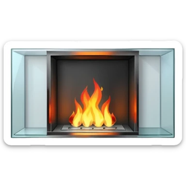 Modern Glass Fireplace sticker