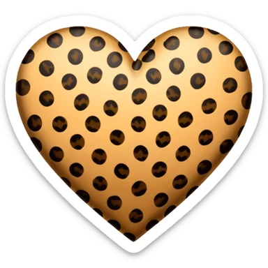 Light Leopard print heart sticker