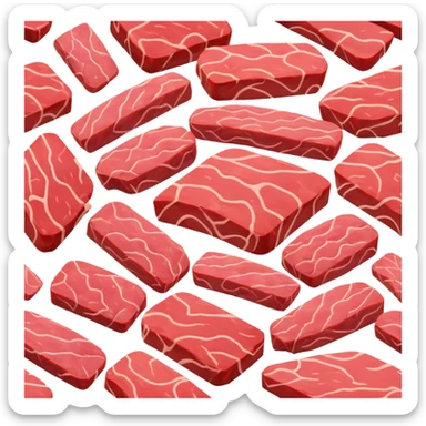 impressionist SPAM MEAT landscape  sticker