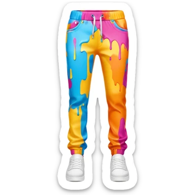 paint splash pants sticker