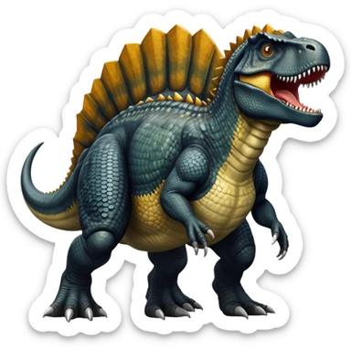Black giganotosaurus sticker