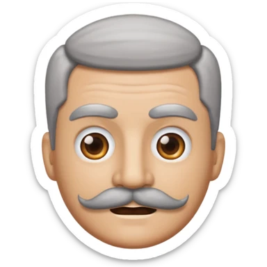 The  🥸 emoji but with gray eyebrows and mustache sticker