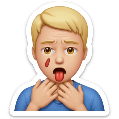 You know that thing were people pretend it choke themselves to signify anoiance. Could you make me an emoji to use sticker
