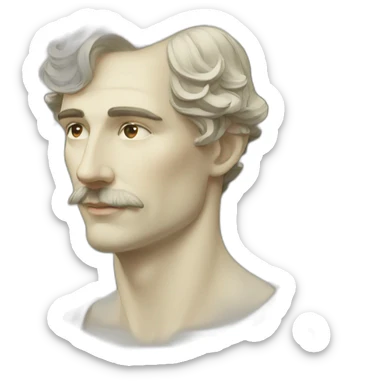 Man art nouveau sticker