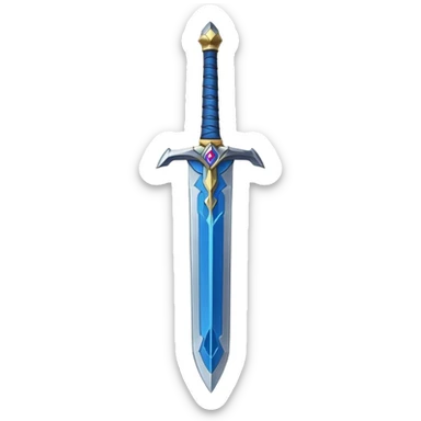 Master Sword from Legend of Zelda with blue hilt sticker