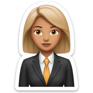 female boss in suit sticker