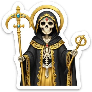 la santa muerte gold sticker