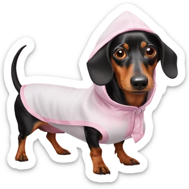 weiner dog in pig costume sticker