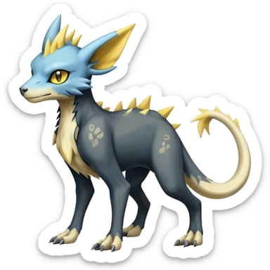Manectric-Luxray-Cubone-Trico-Draco-Fakémon-hybrid-creature (full body), 4 legs sticker