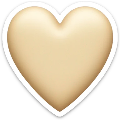 Beige heart sticker