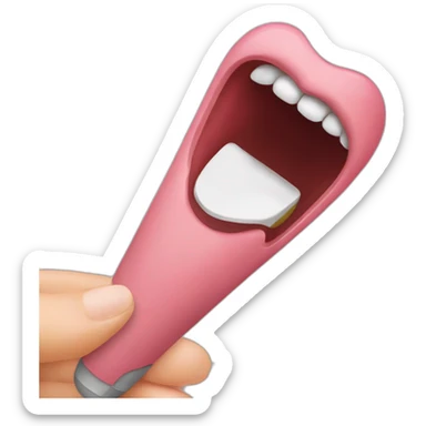 Tongue scraper  sticker
