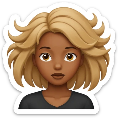 Black girl driving hair blowing sticker