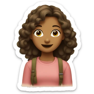 Girl with plants  sticker