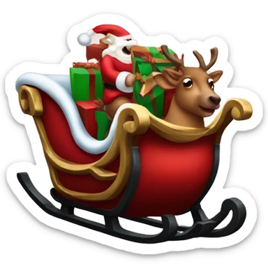 Santa's-sleigh sticker