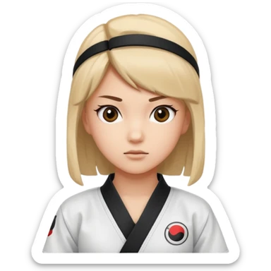 ITF taekwondo girl sticker