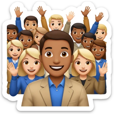 a famous artist collaborates with the audience sticker