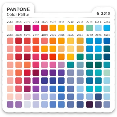 pantone color palete sample  sticker