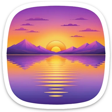 lakeside sunset horizon sticker