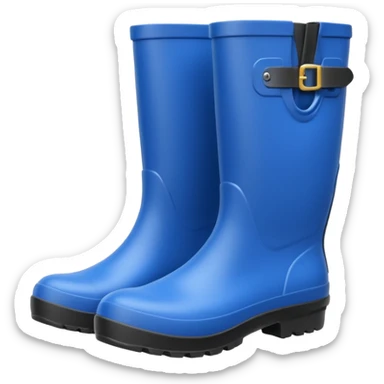 blue waterproof boots sticker
