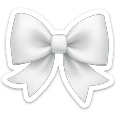 white bow on simple background sticker