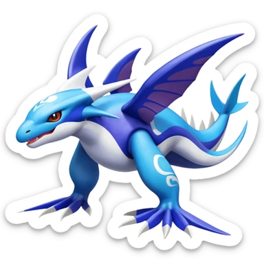 Noivern-Kyogre-Latios-Lugia-Fakémon-hybrid-creature (full body)  sticker
