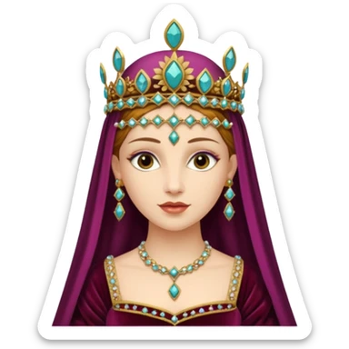 Renaissance lady sticker