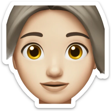 Brunette with pale skin girl sticker