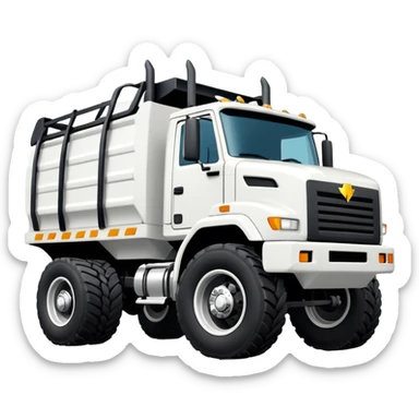 Maximum Destruction - truck (Model Year: 2022) (Iconic colour: white) - A ferocious truck featuring a vivid white base. Emphasize sharp, high-contrast black streaks across the body, creating a look of aggressive, explosive energy. sticker