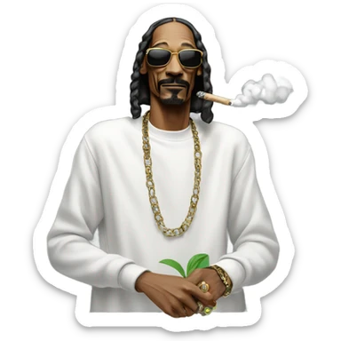 Snoop dog smoking sticker