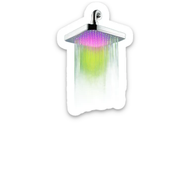 A shower with lazer beams sticker