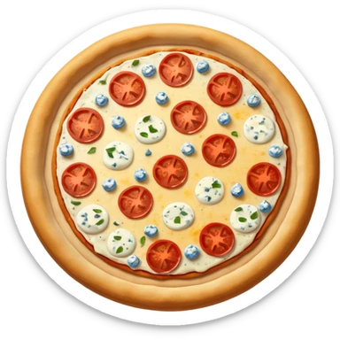 Pizza filled with the colors of France sticker