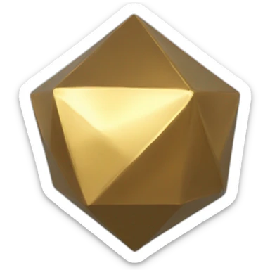 Golden Icosahedron 20 sticker