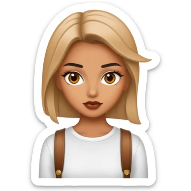 fashionable girl with attitude posing sticker