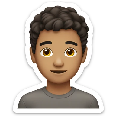 A 12 year old mexican boy withbrown eyes and dark brown hair sticker