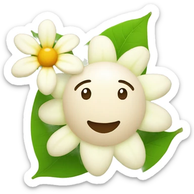 emoji of ashwagandha with flower  sticker