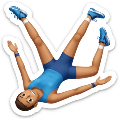 persona estirada suelo con las piernas levantadas deporte sticker