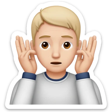 Fingers in the ears not listening sticker